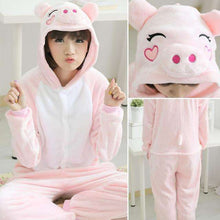 Load image into Gallery viewer, women_kigurumi_unicorn_pajamas_sets_flannel_cute_animal_pajamas_kits_women_winter_unicornio_nightie_pyjamas_sleepwear_homewear