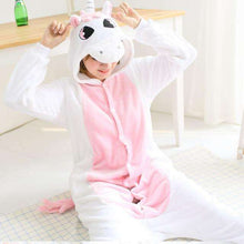 Load image into Gallery viewer, women_kigurumi_unicorn_pajamas_sets_flannel_cute_animal_pajamas_kits_women_winter_unicornio_nightie_pyjamas_sleepwear_homewear